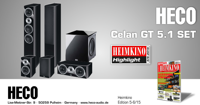 Немецкий журнал Heimkino опубликовал тест акустической системы Heco Celan GT